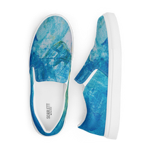  Blue Abstract Slip-ons